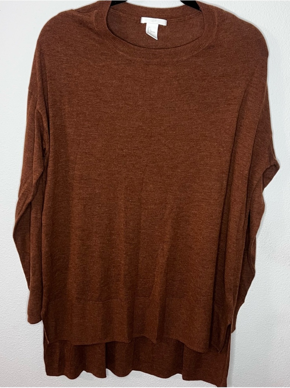 H&M Chocolate Brown Knit Crewneck Sweater